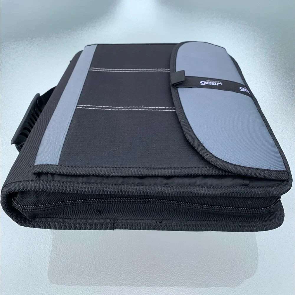 Tech Gear Mega Filled Black and Grey Padded 3-Ring Binder Organizer